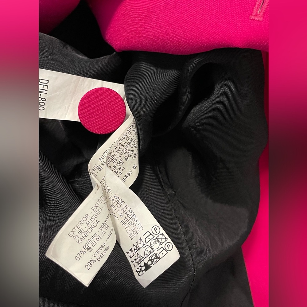 Zara Vibrant Pink Long Sleeve Dress - Picture 4 of 6